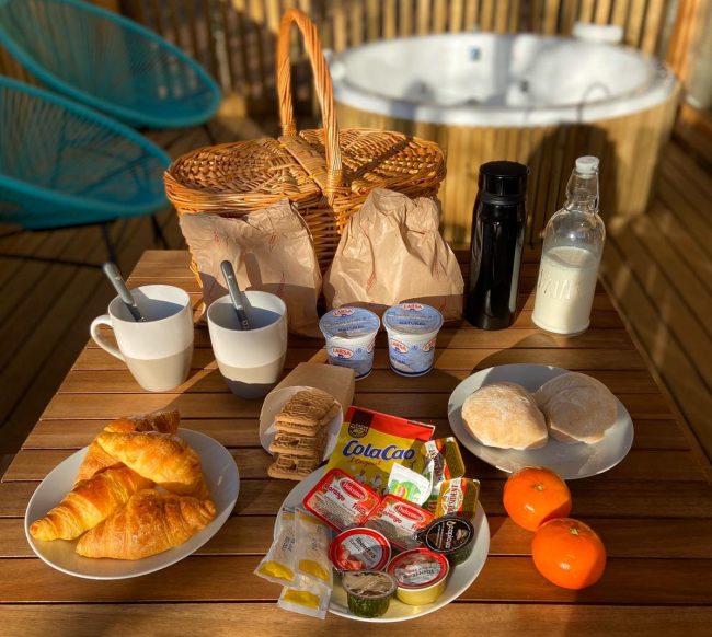 desayuno completo cabañas en el bosque