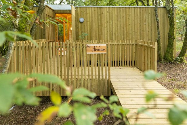 cabaña en bosque galicia