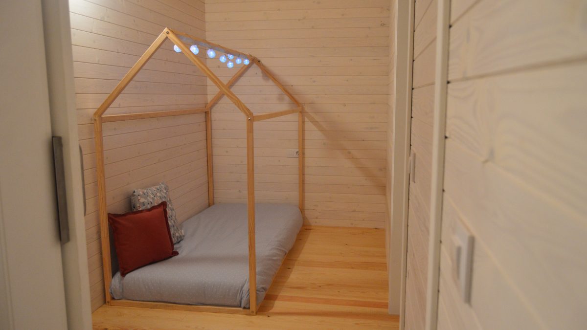 cabaña con capacidad para niños